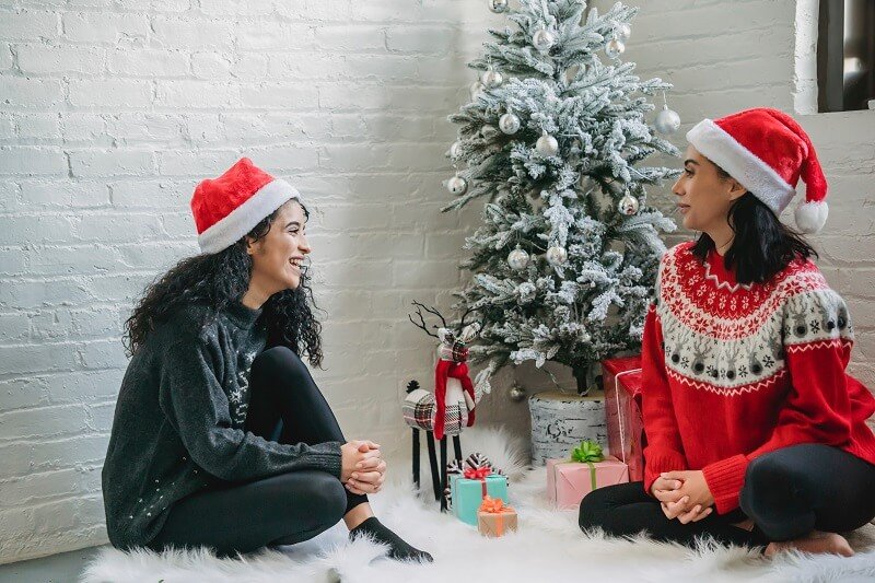 Christmas sweater and jeans