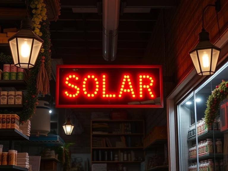 solar illuminated signs