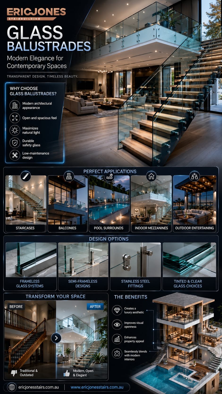 Glass balustrades Glass balustrades